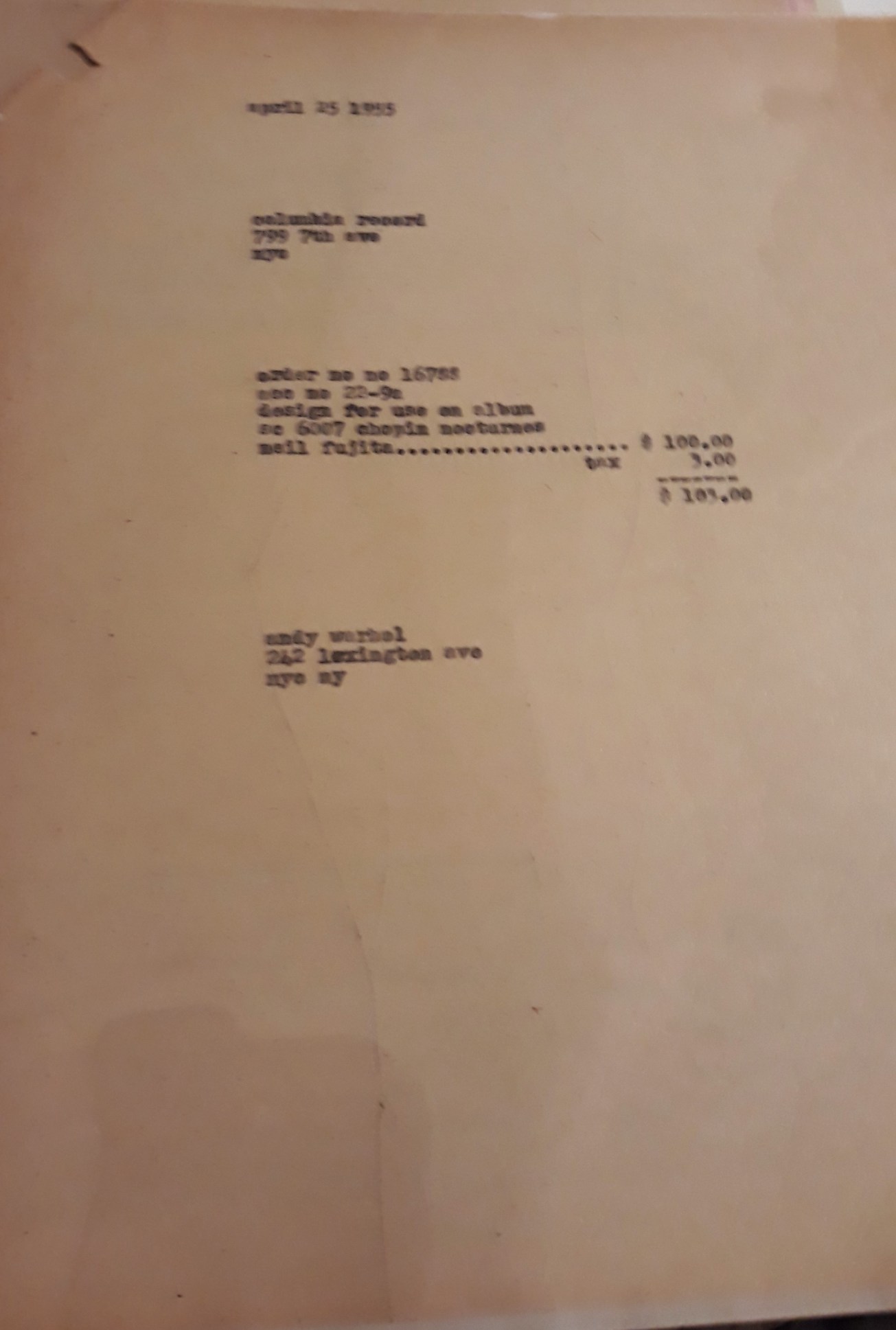 purchase order Chopin Nocturnes - Warhol - Neil Fujita